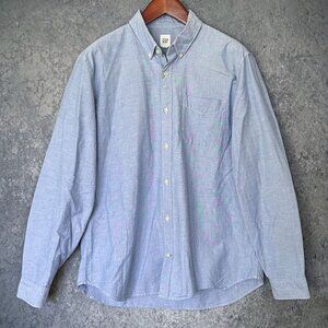 Gap 100% Cotton Pale Blue Button-Down Shirt, Men's XL